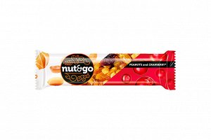 «Nut&Go», батончик с арахисом и клюквой, 42 г (упаковка 18 шт.)