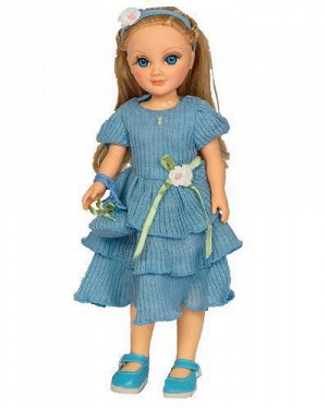 Вс713 В2316/о--Кукла Анастасия Голубой Ажур со звук.,кор, 42 см