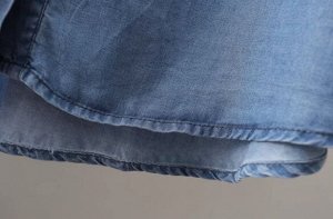 Рубашка из облегченной джинсы (tensel) на пуговицах, синий
