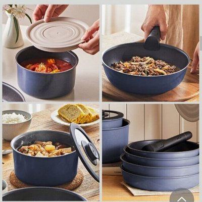 Happycall / Корейская посуда! Наборы со съемной ручкой. Кастрюли, Сковороды