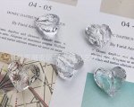 Бусины акриловые-Сердечки, граненные, 17*19 мм