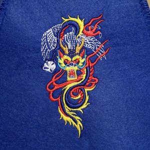Шапка для бани с вышивкой "Огненный Дракон", экофетр