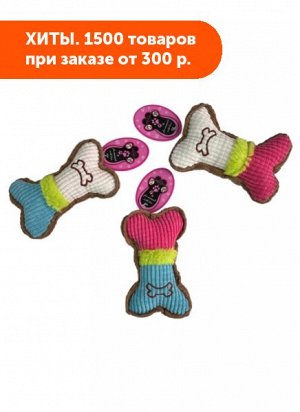 Игрушка для собак "Косточка" 16 см, текстиль/плюш
