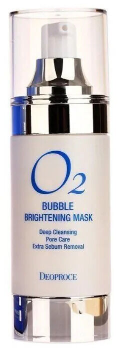 Deoproce O2 Маска осветляющая кислородная для глубокого очищения лица  Bubble Brightening Mask