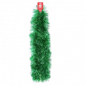 СНОУ БУМ Мишура норка широкая, 20x200 см, цвет зеленый, ПВХ