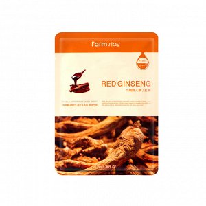 Farm Stay Visible difference mask sheet-Red Ginseng Тканевая маска с экстрактом красного женьшеня 23 мл.