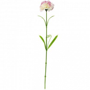 Цветок "Гвоздика" цвет - бело-сиреневый, 58см, цветок - д8х5см (Китай)