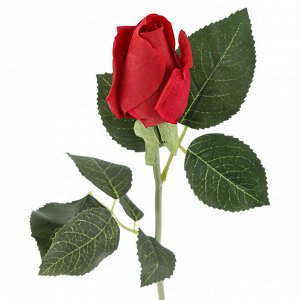 Цветок "Роза" цвет - красный, 46см, цветок - д3,5х5,5см (Китай)