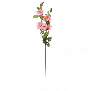 Декоративная ветка "Роза" цвет - розовый, 73см, 5 цветков, 2 бутона (Китай)