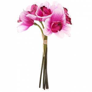 Цветок "Орхидея" цвет - фуксия, 28см, набор 6 штук (Китай)
