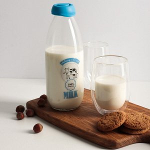HEREVIN Милки Бутылка для молока 1000 мл, стекло