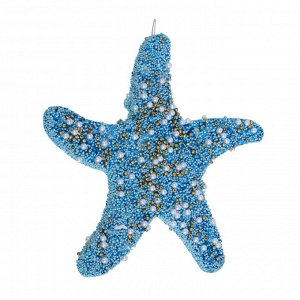 СНОУ БУМ Подвеска декоративная в виде морской звезды, с декором, пенопласт, 16 см