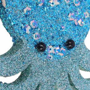 СНОУ БУМ Подвеска декоративная в виде осьминога, с декором, пенопласт, 17x16 см, 3 цвета