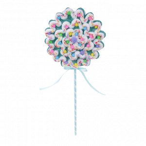 СНОУ БУМ Подвеска декоративная в виде конфеты - леденца на палочке, 20x5x46 см, цвет голубой