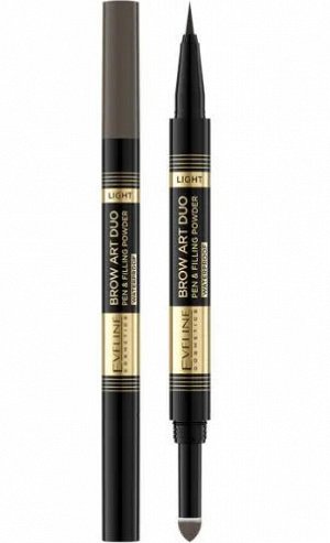 Маркер водостойкий ультратонкий и пудра для бровей BROW ART DUO 01 LIGHT