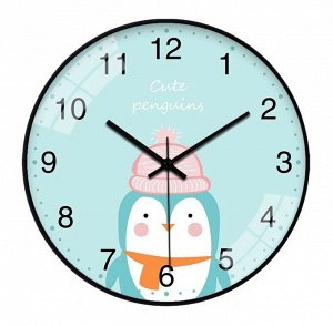 Настенные часы для детской спальни "Пингвин"