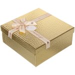 Коробка подарочная &quot;Текстура&quot; 24*24*10 см, шампань