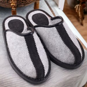 Тапочки войлочные без пятки Bogts (44-45, серый). Монголия