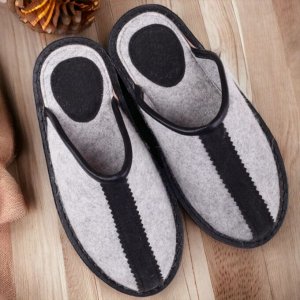 Тапочки войлочные без пятки Bogts (44-45, серый). Монголия