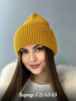 Женская шапка. Ткань: 60% wooL 40% ACRYLIC