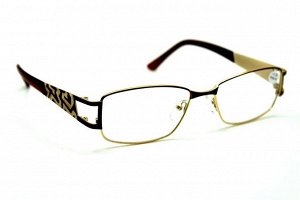 готовые очки f- FM 046 brown/gold