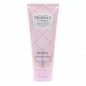 DEOPROCE WELL-BEING COLLAGEN CLEAN & DEEP ESSENCE FOAM CLEANSING Пенка для умывания с коллагеном 170 гр.