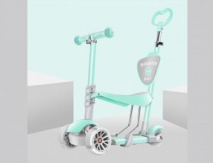 САМОКАТ ДЕТСКИЙ SCOOTER (5В1) Цвет: Зеленый