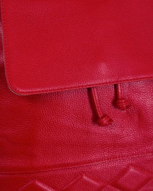 Рюкзак S017 натуральная кожа (красный)