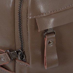 Рюкзак S018A натуральная кожа (светло-коричневый)