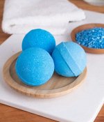 Fabrik cosmetology Шарик бурлящий для ванны с шиммером Crystal blue 120г