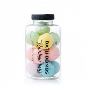 Fabrik Маленькие бурлящие шарики д/ванны Rainbow balls в банке, 230 гр #