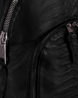 Рюкзак S16049 натуральная кожа (черный)