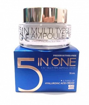 Eco Branch Ультраувлажняющий крем с гиалуроновой кислотой 5в1 5 in One Multi Type Ampoule Hyaluronic Acid Cream