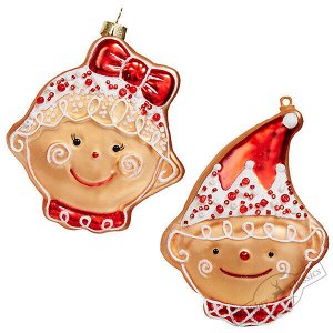 Рождественский имбирный пряник (стекло) 8х3х11,5 см