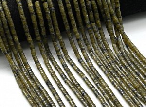 Бусины из лабрадора диски 4мм, 38см, 160 бусин