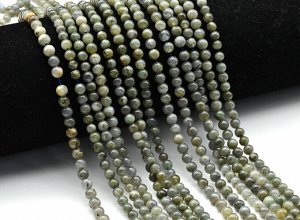 Бусины из лабрадора шарик 4,5мм, 38см, 89 бусин