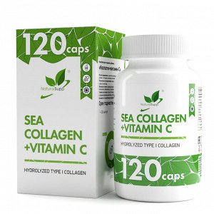 NaturalSupp Морской коллаген + Витамин С Sea collagen + vitamin C 120 капс