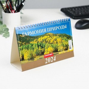 Календарь настольный, домик "Гармония природы" 2024, 20х14 см