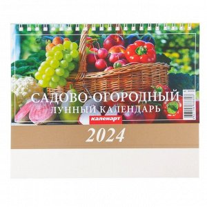 Календарь настольный, домик "Садово-огородный лунный календарь" 2024, 20х14 см