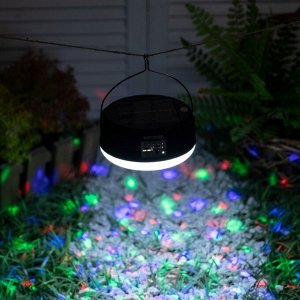Садовый светильник на солнечной батарее «Дискошар», 13 ? 6 ? 13 см, 6 LED, пульт ДУ, свечение RGBW
