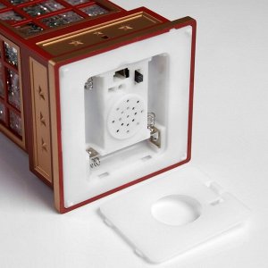 Светодиодная фигура «Дед Мороз в телефонной будке» 10.5x25x10.5 см, пластик, батарейки ААх3 (не в комплекте), USB, свечение тёплое белое