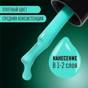 Гель лак для ногтей, люминесцентный, трехфазный, 8 мл, LED/UV, зелёный (21)
