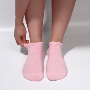 Носочки увлажняющие, с гелевыми вставками, ONE SIZE, цвет нежно-розовый