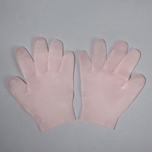 Силиконовые перчатки для косметических процедур, многоразовые, 20 см, размер универсальный, цвет розовый