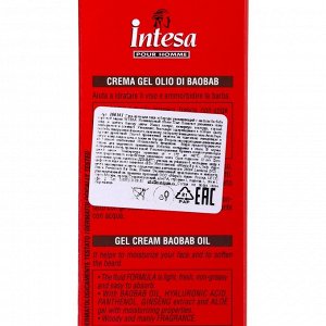Гель-крем для лица и бороды INTESA увлажняющий, с маслом баобаба, 50 мл