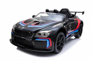 Машина на аккумуляторе для катания детей 6666R BMW (черная)