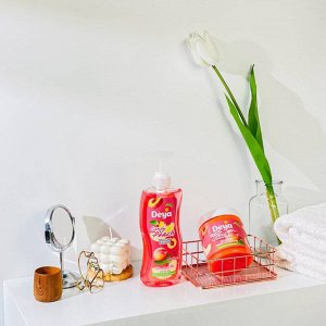 Гель для душа с мочалкой «Сочный Персик» Deya / Deya Shower Serum Candy Peach