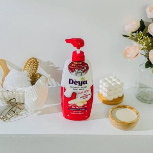 Крем-Гель для душа с мочалкой «Козье Молоко и Коллаген» Deya / Deya Shower Cream Goat Milk With Collagen Extract