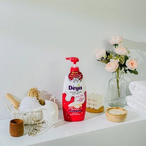 Крем-Гель для душа с мочалкой «Козье Молоко и Коллаген» Deya / Deya Shower Cream Goat Milk With Collagen Extract
