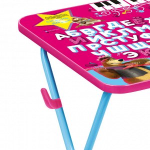 Комплект детской мебели, (стол + стул мягкий), МАША И МЕДВЕДЬ Музыкальный хит